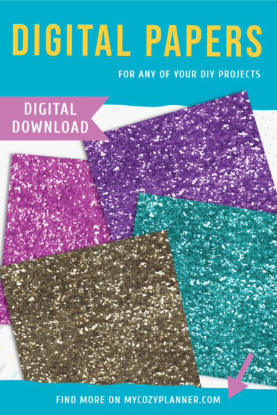 Glitter digital paper
