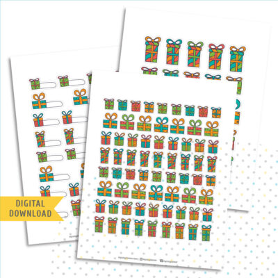 Christmas Gift Box Stickers