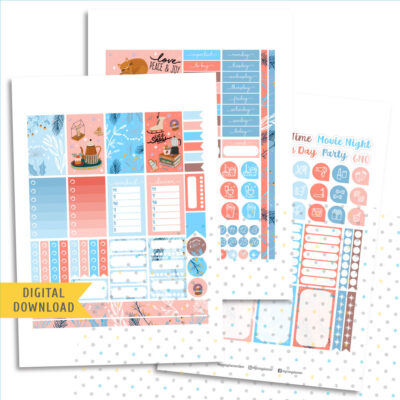 Winter Sticker Kit. Printable Planner Stickers.