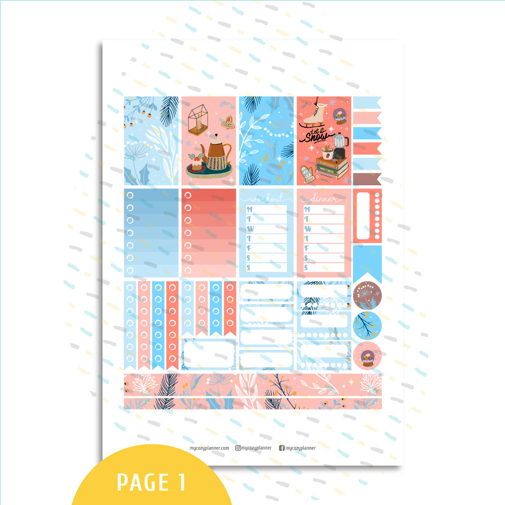 Winter Sticker Kit. Printable Planner Stickers. - MY COZY PLANNER