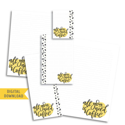 Coffee Notes Planner Pages