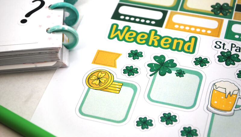 Free St. Patrick's Day Stickers. Free digital downloads - MY COZY PLANNER