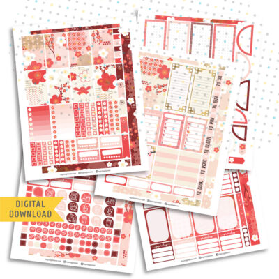 Japanese Sakura Weekly Sticker Kit