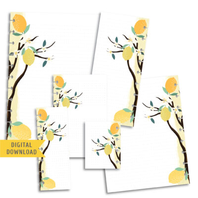 Vintage Lemon Note Papers