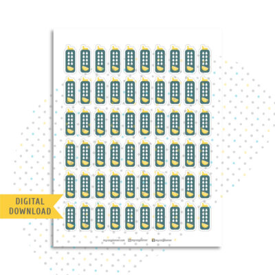 Vintage Lemon Water Intake Stickers