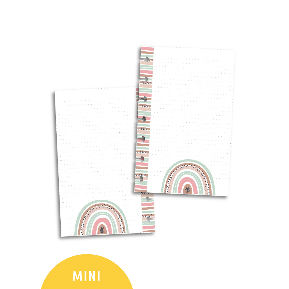 Doodle Rainbow Note Planner Pages. Instant Download.