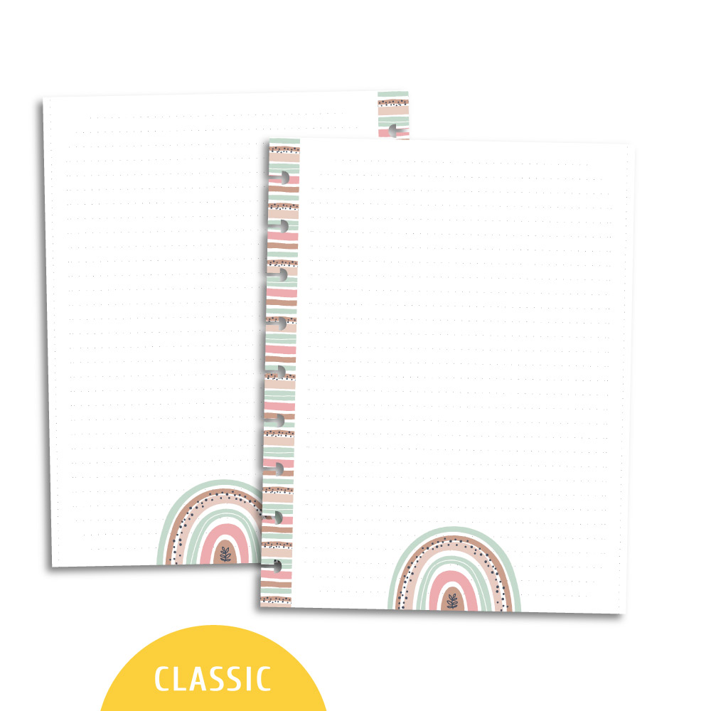Doodle Rainbow Note Planner Pages. Instant Download.