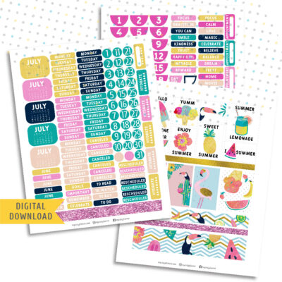 July Sticker Kit