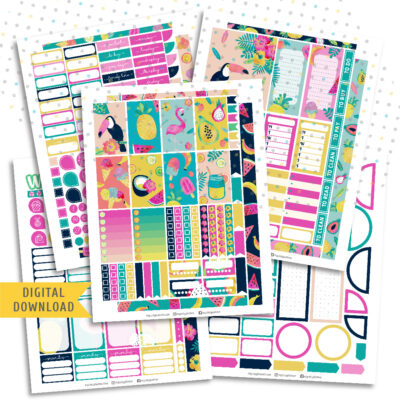 Tropical Summer Sticker Kit