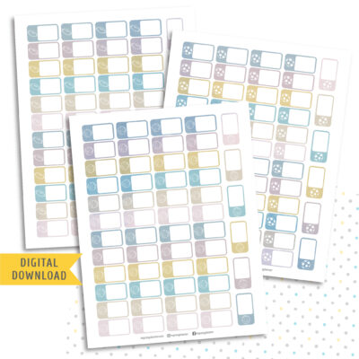 Watercolor Ball Games Planner Stickers. Printable Planner Stickers.