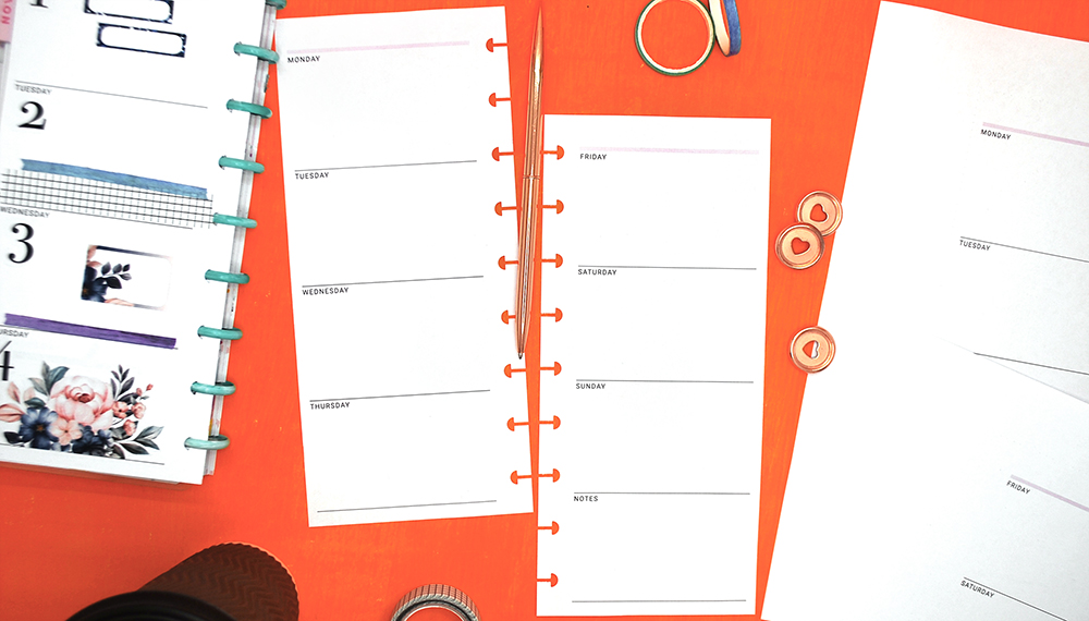 Free Weekly Planner Printable Template For Skinny Classic