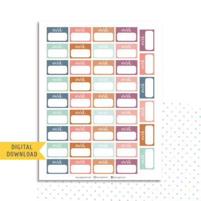 Work Schedule Stickers