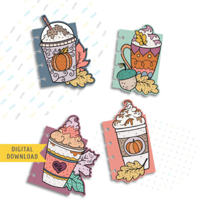 Fall Coffee Planner Divider Kit