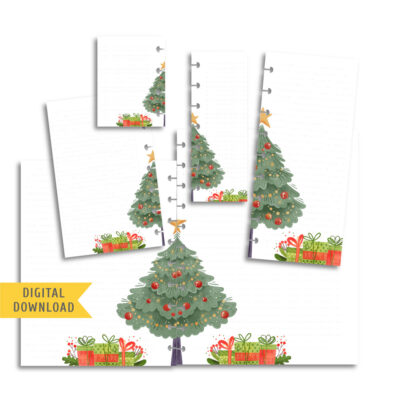 Warm Christmas Note Planner Pages. Instant Download.