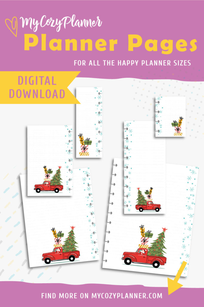 Сhristmas Car Note Planner Pages. Instant Download.