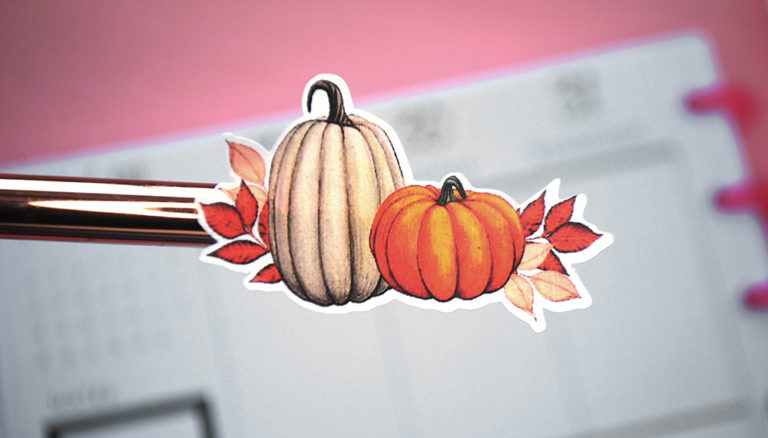 Free Printable Pumpkin Stickers for Planner or Bullet Journals