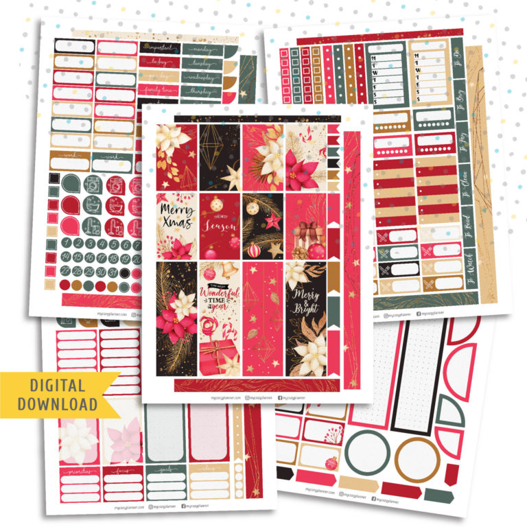 January Sticker Kit. Printable Planner Stickers. - MY COZY PLANNER