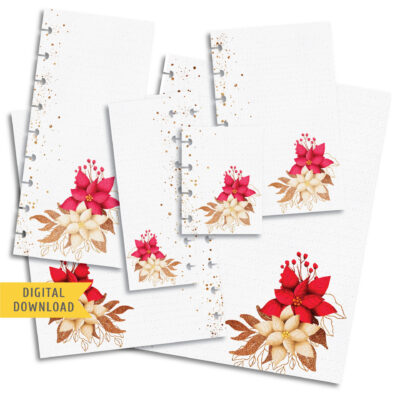 Stylish Christmas Note Planner Pages. Instant Download.