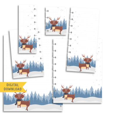 Cute Winter Note Planner Pages. Instant Download.