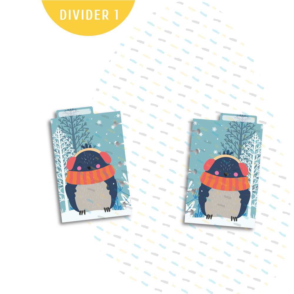 Cute Winter Animals Divider Kit. Printable Planner Dividers. - MY COZY ...