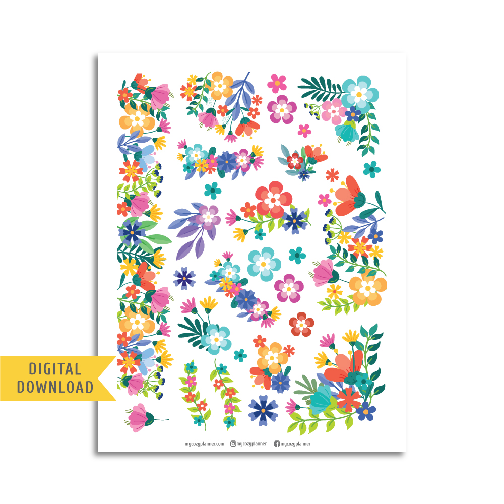 Cute Spring Notebook Paper Cute Spring Papers. Free Printable Papers. - MY COZY PLANNER