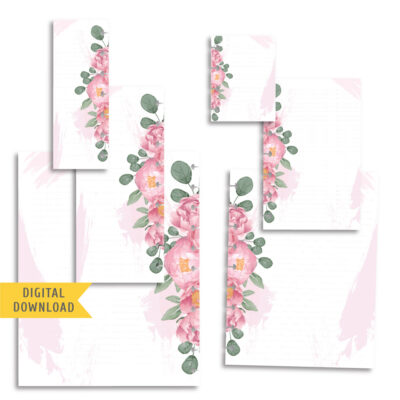 Pink Bloom Planner Pages. Instant Download.
