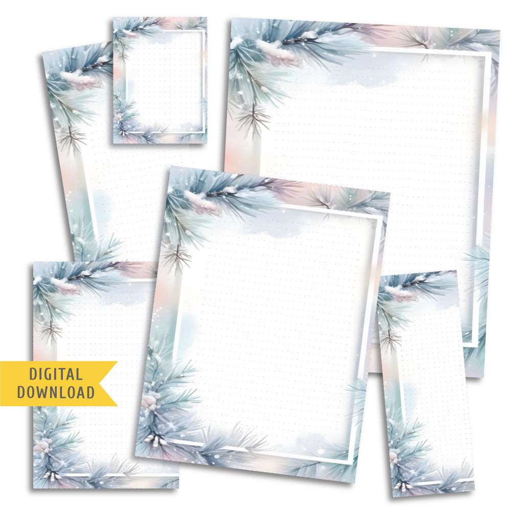 Winter Watercolor Planner Pages. Free Digital Download. - MY COZY PLANNER