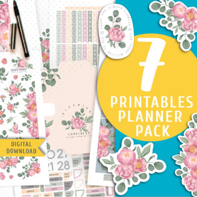 Pink Bloom Pack. Planner Printables