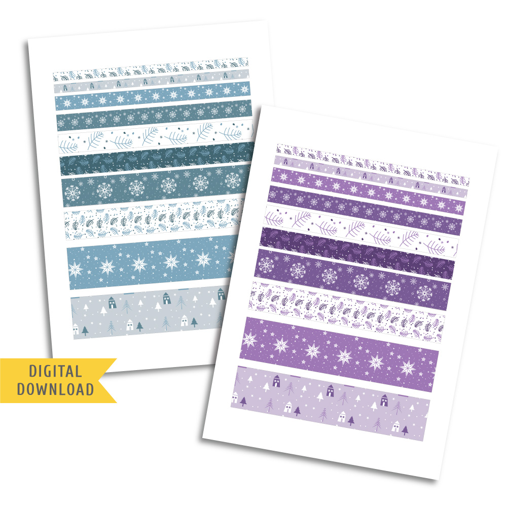 Winter Washi Tape. Free Printable Planner Stickers. - MY COZY PLANNER