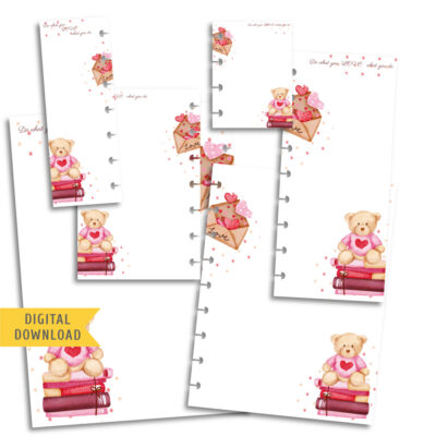 Watercolor Love Planner Pages. Instant Download.