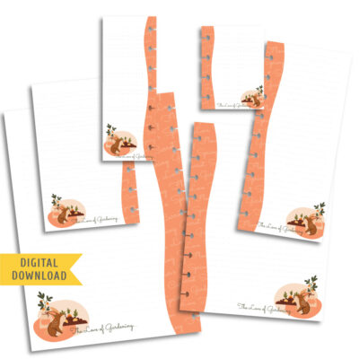 The Love of Gardening Planner Pages. Instant Download.