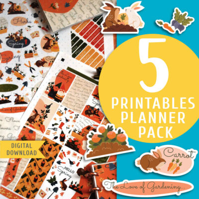 The Love of Gardening Pack. Planner Printables.