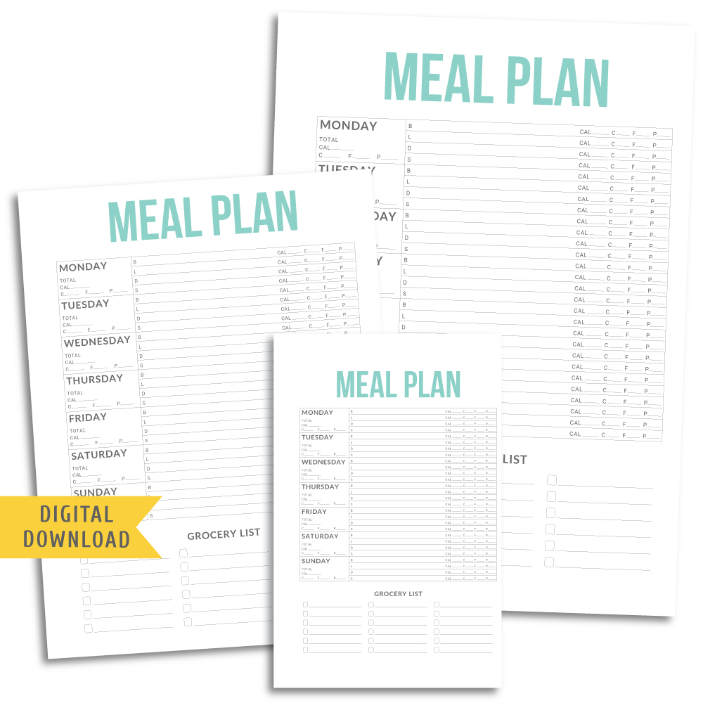 Macro Meal Planner. Free Digital Download - MY COZY PLANNER
