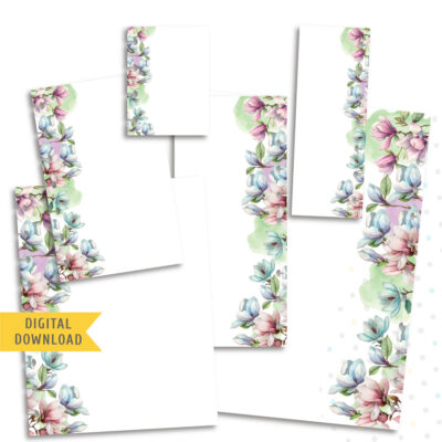 Spring Magnolia Planner Pages. Instant Download.