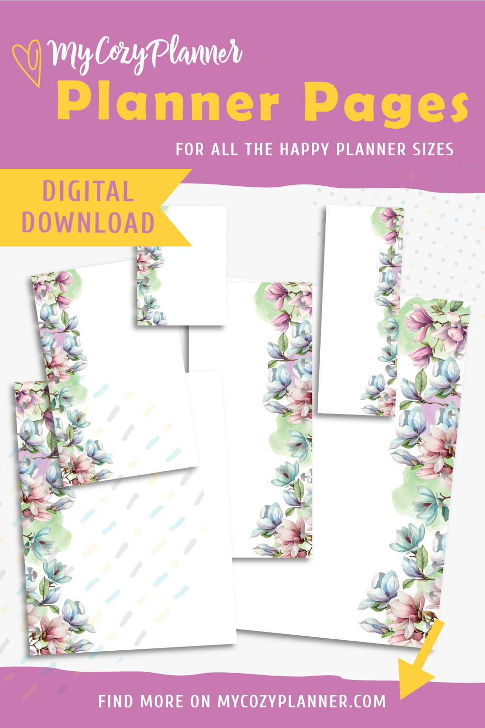Spring Planner Pages Spring Magnolia Planner Pages. Instant Download.