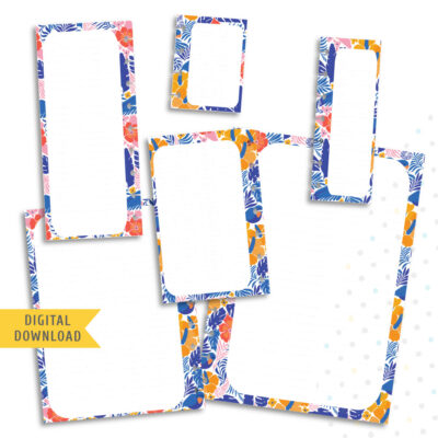 Tropical Color Planner Pages. Instant Download.