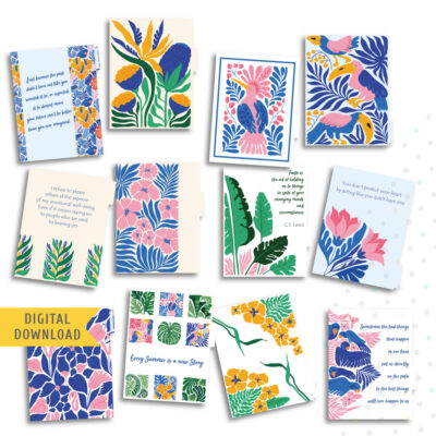 Tropical Color Planner Divider Kit. Printable Planner Dividers.