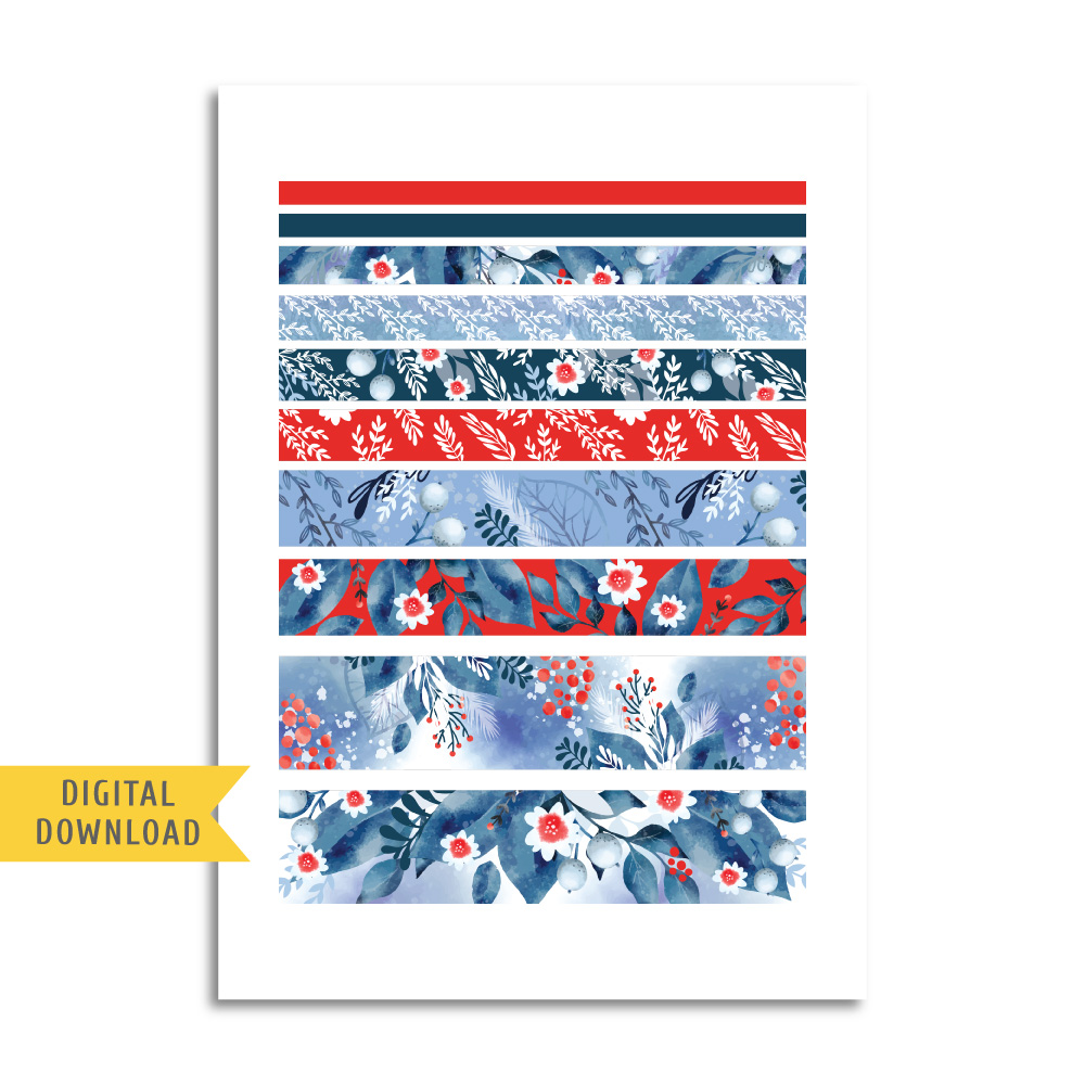 Cute Winter Washi Tape. Free Printable Planner Stickers. - MY COZY PLANNER